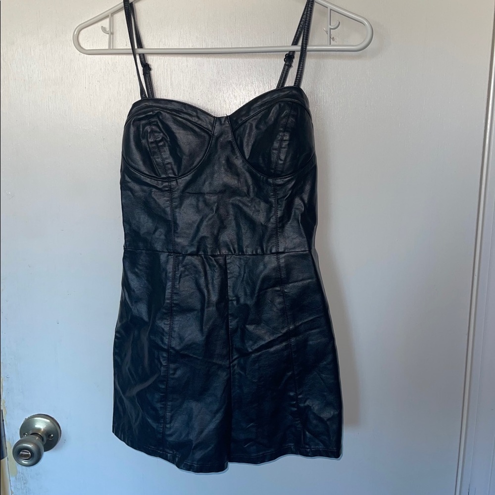 Pleather Romper